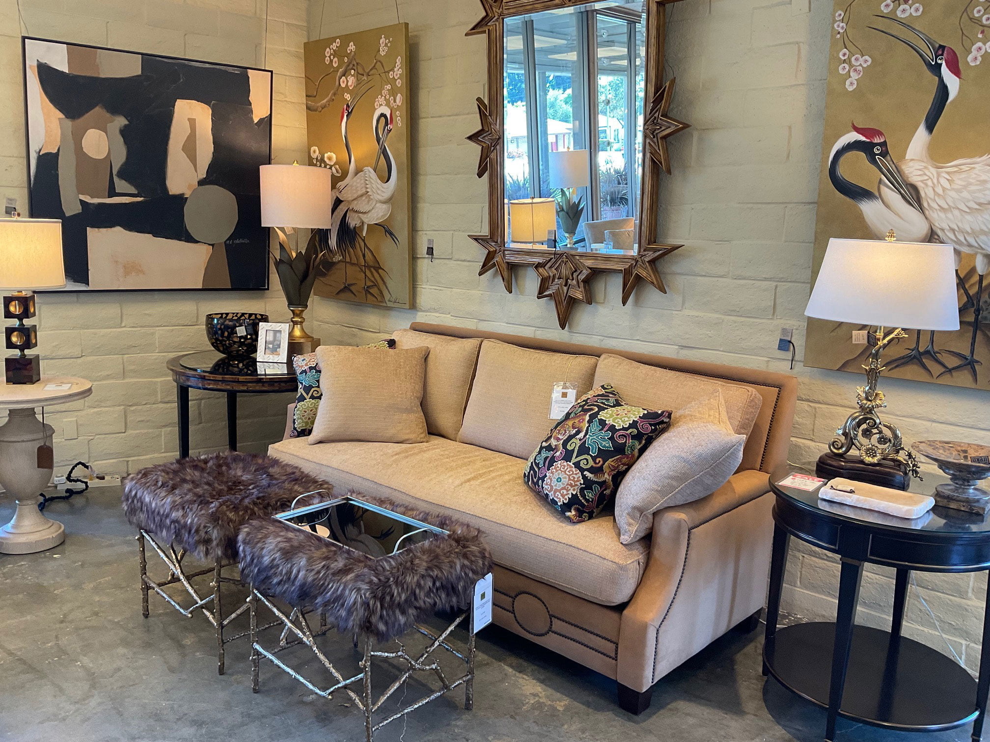 sofa, lamps, side tables for sale at ireko store in santa rosa ca