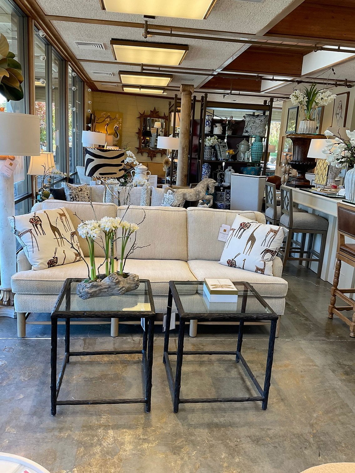 sofa, pillows, side tables, home decor for sale at ireko store in santa rosa ca